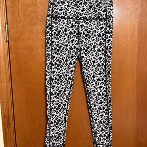ZYIA Black and White Animal Print Leggings